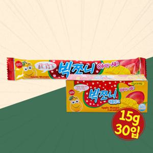 빅쪼니 애플망고 아이셔 15g 30입 새콤 쫀득 달콤 츄잉캔디 사탕 간식 과자