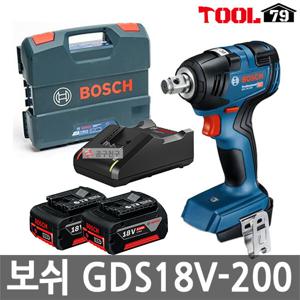 보쉬 GDS18V-200 충전임팩트렌치 18V 5.0Ah BL모터 12.7mm 핀홀렌치 소켓작업 GDS18V-200
