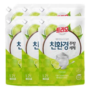 트리오 담은 베이킹소다 라임 주방세제 1.2L리필 6개