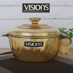 비젼 튤립내열냄비 강화유리 편수 유리냄비 양수냄비 국솥