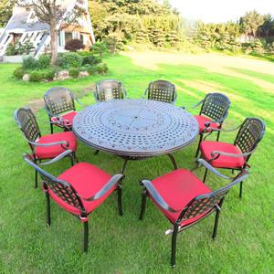 RC072-11 유럽스타일 야외 원형주물테이블세트/6인용/ 8인용세트
