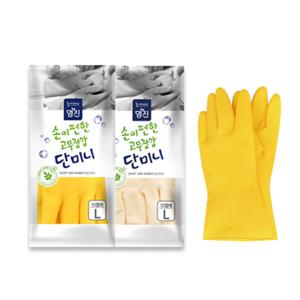 명진 단미니 고무장갑 대 (L) 10켤레 짧은고무장갑