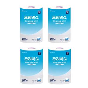 크리넥스 물에잘녹는 에어셀 점보롤 화장지 300m 4롤 4팩 총 16롤 45388
