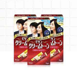 (너만아는잡화점)비겐크림톤 염색약 대용량 60g 염모제 자연흑갈색 7G x 3개
