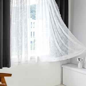 노르딕 암막+로코코 레이스 창문커튼 4장