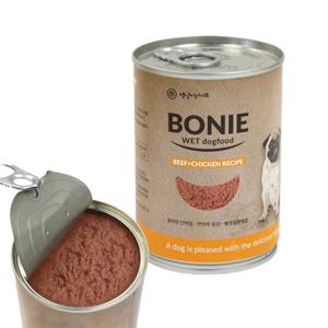 보니 웨트캔 강아지캔 쇠고기닭고기 375g x 24개