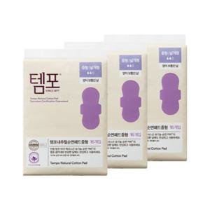 동아제약 템포 패드 내추럴순면 중형 16P x 3팩