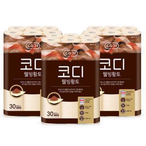 코디 화장지 웰빙황토 3겹 27M_30롤 X 3개
