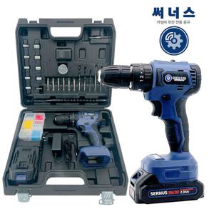 써너스 21V 무선 전동 드릴 드라이버 충전 해머 전기 임팩 배터리 1개 풀세트