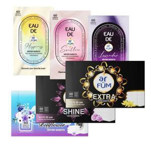 아로퓸 섬유유연 건조기시트 드라이시트 60매x2개 (총 120매) (6종 택 2) / 향기시트 / 섬유유연시트