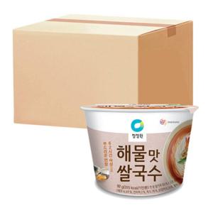 청정원 해물맛 컵쌀국수 92g x 12개 박스 맛있는 한끼든든 즉석 국수 캠핑 여행 면 음식 건강 간식 야식 쌀