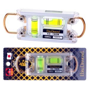 일본산 토비 레벨 4인치 알루미늄 수평 강력 자석 고리형 기포 수직 아시바 파이프 ED-TB2N 수평기 에비수