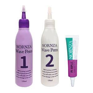 (NORNZA)노른자 웨이브펌 셀프펌 파마약 1제150ml 2제150ml 1세트 헤어앰플 퍼플13ml 1개