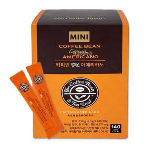 커피빈 캡틴 아메리카노 0.9g X 140개입 대용량 스틱커피 원두커피