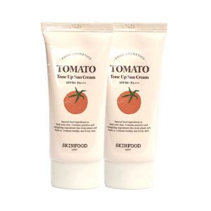 무배 스킨푸드 토마토 톤업 선크림 SPF50+PA+++ 50ml x2개