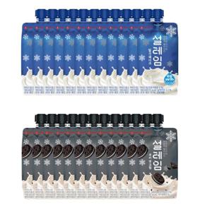 초등 사무실 회사 여름 아이스크림 간식 롯데 설레임 세트 밀크 12개 쿠앤크 12개