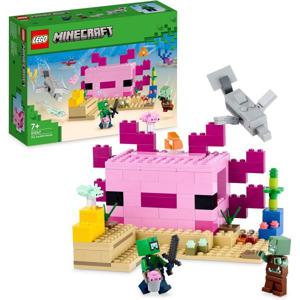 LEGO 21247 Minecraft The Axolotl House Set Buildable Underwater Base with Diver Explorer Zombie pl