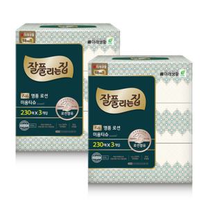미래생활 잘풀리는집 명품 로션미용티슈 230매 x 3입 x 2팩