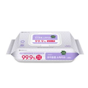 그린핑거 유아용품 소독티슈 캡형 50매 10개