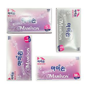 마미손 니트릴 장갑 100매 블루 요리 식품용 니트릴고무장갑