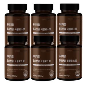 유닉헬스원 프리미엄 호라산밀 곡물효소정 12개월분 6통 볶은 카무트 분말 몸에 좋은 곡물효소가 가득