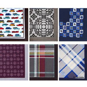 실속형 6장 1세트 마리끌레르 신사용 면 손수건 남성 손수건