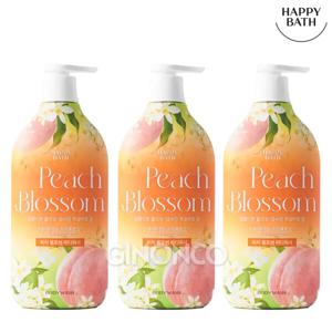 해피바스 피치 블로썸 바디워시 900g x3 퍼퓸 보습 약산성 대용량