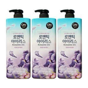 엘지 온더바디 바디워시 로맨틱 아이리스 900g 3개