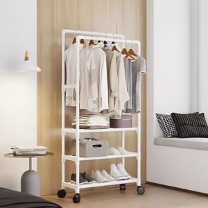 3단 이동식 옷걸이 행거 무볼트 스탠드 선반 철제 드레스룸 옷행거