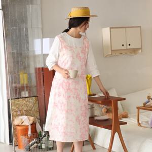 모히비엔 린넨 앞치마 롱 카페 예쁜 바리스타 어린이집 에이프런 마가렛 버터 린넨앞치마