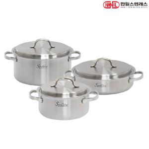 한일STS 스플릿 통5중 스텐레스 IH 인덕션 냄비세트 3종D(양18+24+전24)