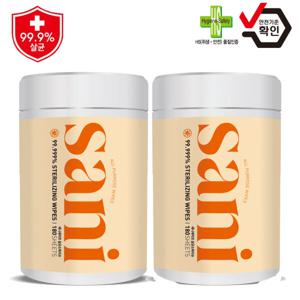 국내생산 새니세이프 살균소독티슈 360매 (180매x2개) 세제티슈/세정티슈 탁월한 세정력/ 99.999% 살균력