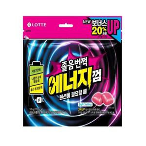 롯데제과 졸음번쩍 에너지껌 트윈리필 105g x1 무료배송