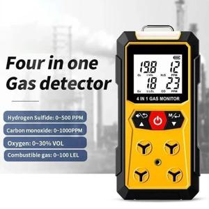 기타측정도구/가스 감지기 계량기 산소 O2 H2S 전 가연성 누출 공기질 모니터 4 in 1