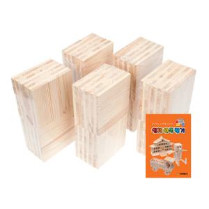 샘통 카프라 500pcs(미송)+예제집 원목 블럭 교구 쌓기나무 블럭쌓기