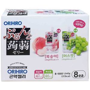 오리히로  과일 곤약젤리 130g x 8개입