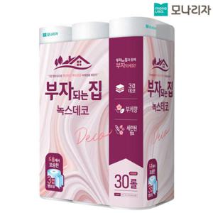 부자되는집 녹스데코 3겹 30M 30롤 x1팩 엠보싱
