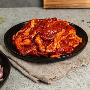 1+1 국내산 100% 1등급 황금비율 양념 오리주물럭 오리 불고기 고추장 맛 냉동 슬라이스 500g+500g