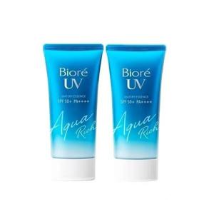 선블록/선크림/선로션/비오레 선크림 워터리젤 에센스 SPF50 PA 50g 2개