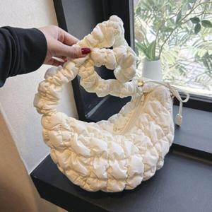 여성 숄더백/구름가방 셔링 스트랩 러블리 미니백 퀼팅 클라우드