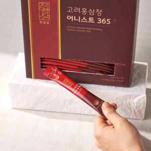 천양삼 6년근 고려홍삼정 어니스트 365 홍삼스틱 10g x 60포 선물세트+쇼핑백
