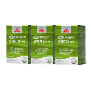 고려은단 식물성 퓨어 알티지 rTG 오메가3 이지 60캡슐 X 3개 (3개월분)