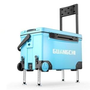 낚시용 아이스박스cheng 낚시 아이스박스 38L 대용량 쿨러 바퀴 의자 일체형 갈치 쭈꾸미 대광어