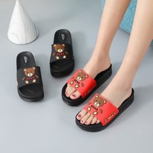 푹신푹신 곰돌이 키높이 슬리퍼 실내화 통굽