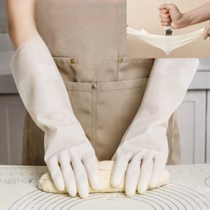 POLIIN 끈질긴 니트릴 고무장갑 라텍스 주방용 설거지장갑 3개입