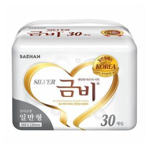 금비 속기저귀 일자 일반형 30매x4팩 (120매) 안심 교체형 패드