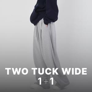 네오플레인 1+1 여자 투턱 벌룬 와이드 트레이닝 팬츠 츄리닝 커플 바지