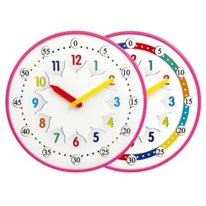 어린이 교육용 벽시계 아이들 공부방 어린이집 국산 무소음 벽걸이시계 시계바늘조작 실리콘안전커버