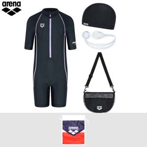 AK플라자 아레나 여아) 킥앤풀 여아동 3부 반신 슈트 키트 A5SG1KG03BLK