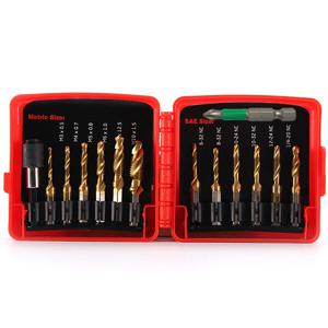 wrikri 인치 미리타입 탭핑 드릴비트  mm 6p 인치 6p 십자비트 14종세트 14종 세